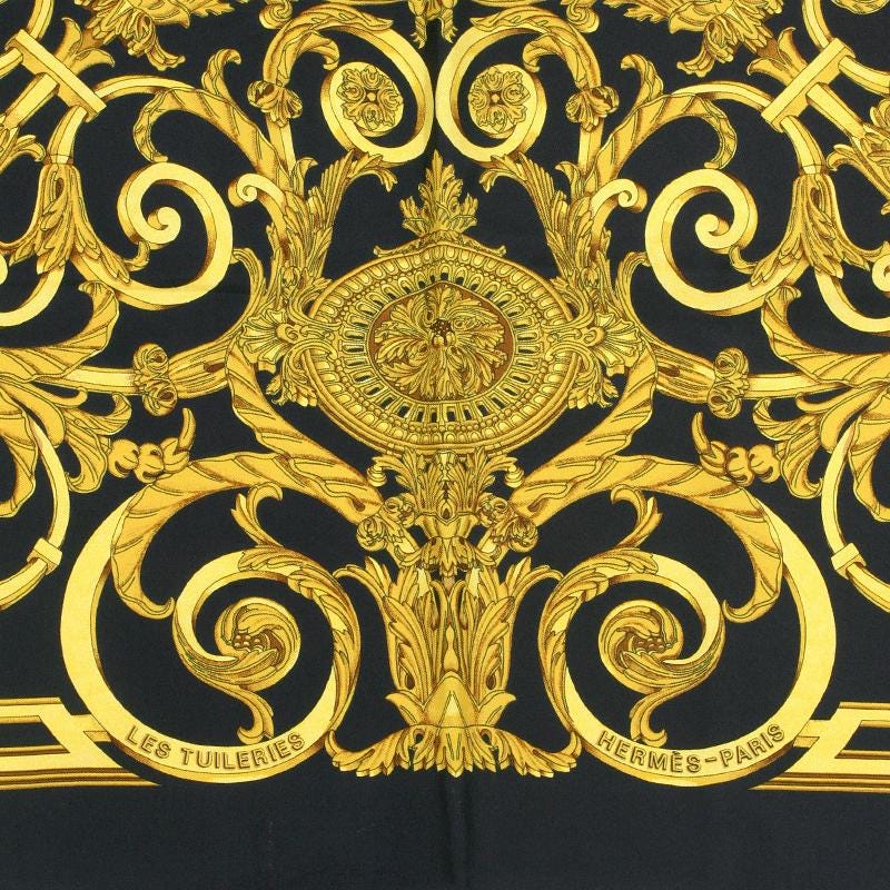 Hermes Scarf "Tuileries" by Joachim Metz Vintage 90cm Silk | Carre Foulard
