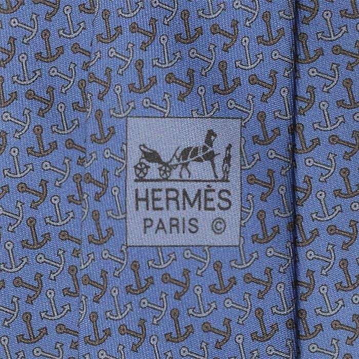Hermes Men's Silk Tie Anchots Pattern 605744 | Necktie Cravate