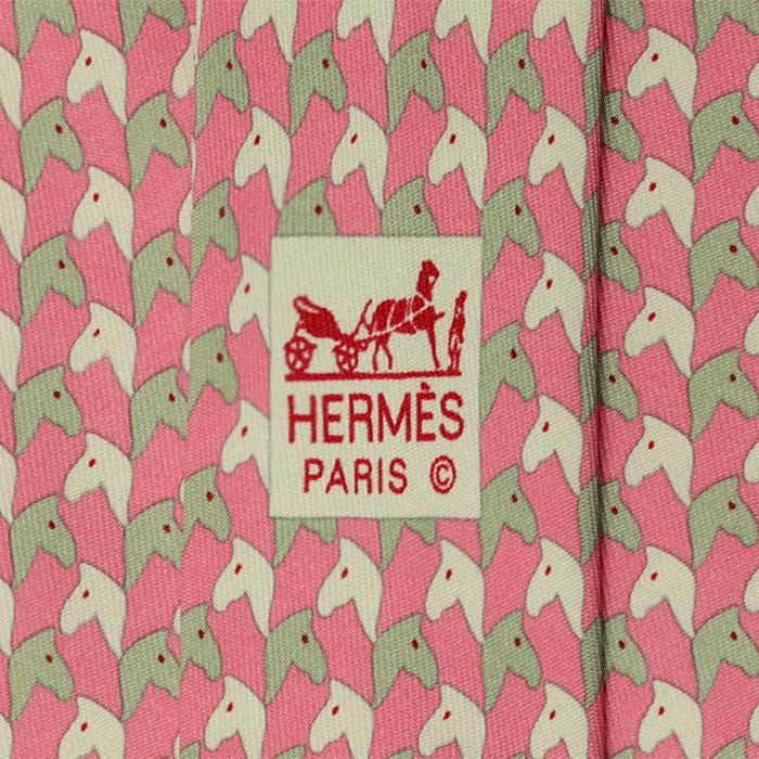 Hermes Men's Silk Tie Horse Heads Pattern 5327 | Necktie Cravate