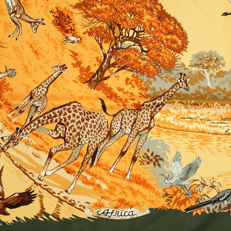 Hermes Scarf "Africa" by Robert Dallet 90cm Silk | Carre Foulard