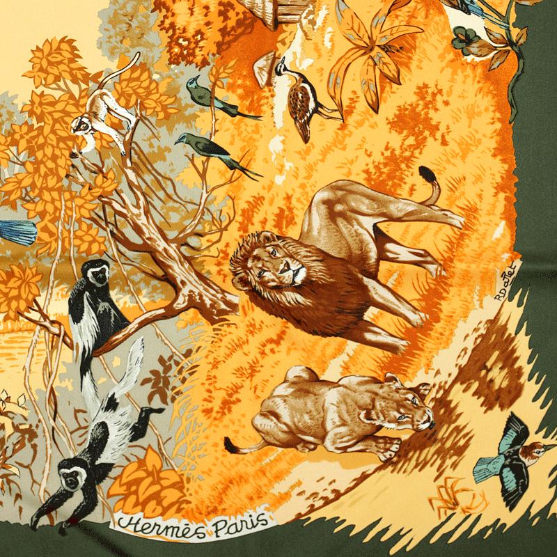 Hermes Scarf "Africa" by Robert Dallet 90cm Silk | Carre Foulard
