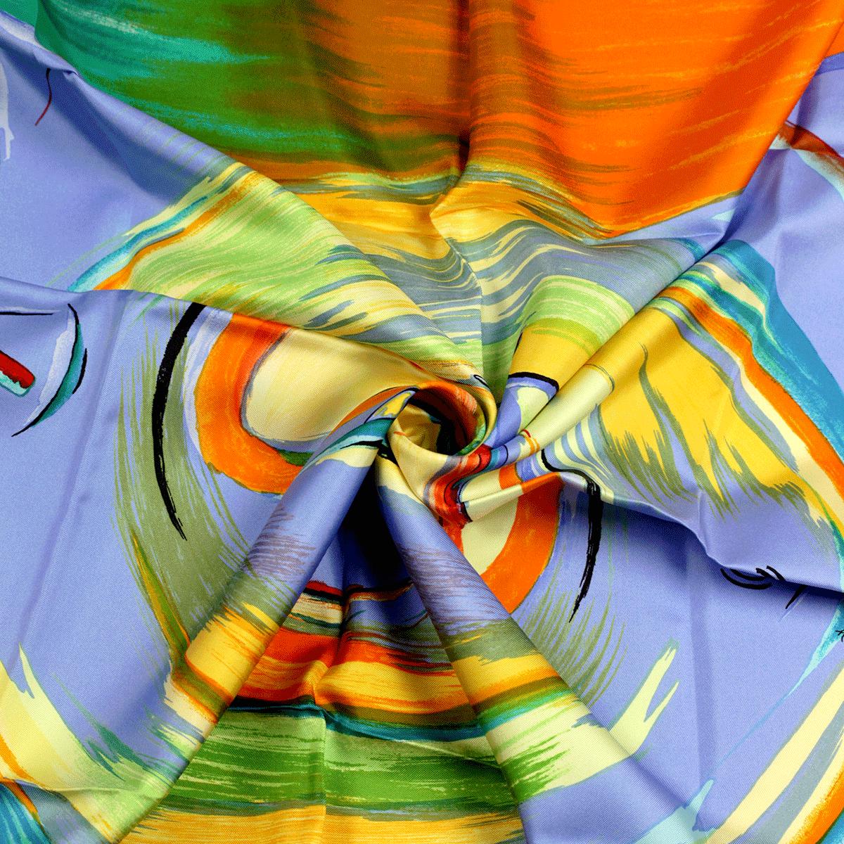 Hermes Scarf "Smiles in Third Millenary" by Sefedin Kwumi 90cm Silk | Carre Foulard