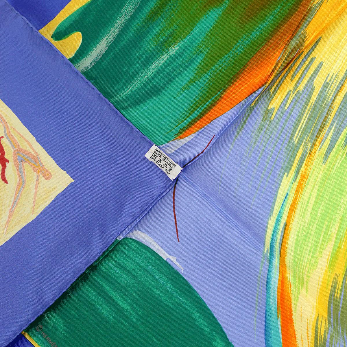 Hermes Scarf "Smiles in Third Millenary" by Sefedin Kwumi 90cm Silk | Carre Foulard