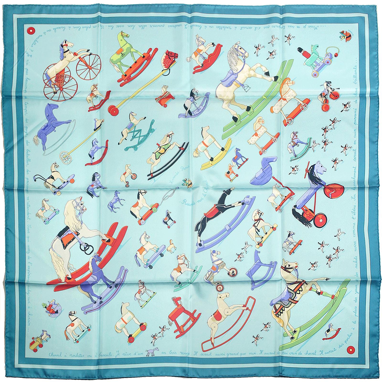 Hermes Scarf "Raconte-Moi le Cheval" by Dimitri Rybaltchenko 90cm Silk | Carre Foulard