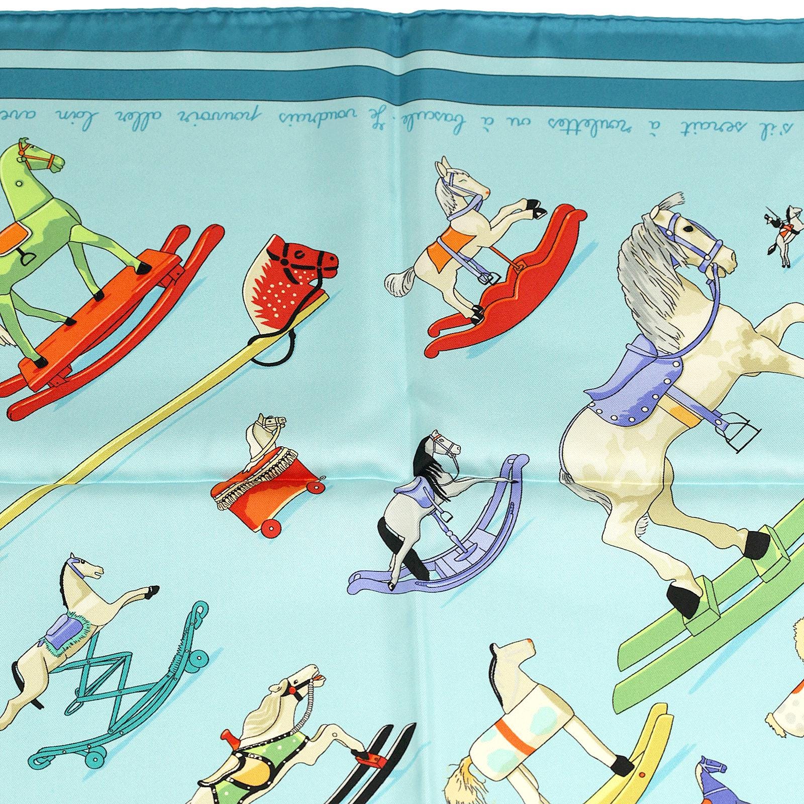 Hermes Scarf "Raconte-Moi le Cheval" by Dimitri Rybaltchenko 90cm Silk | Carre Foulard