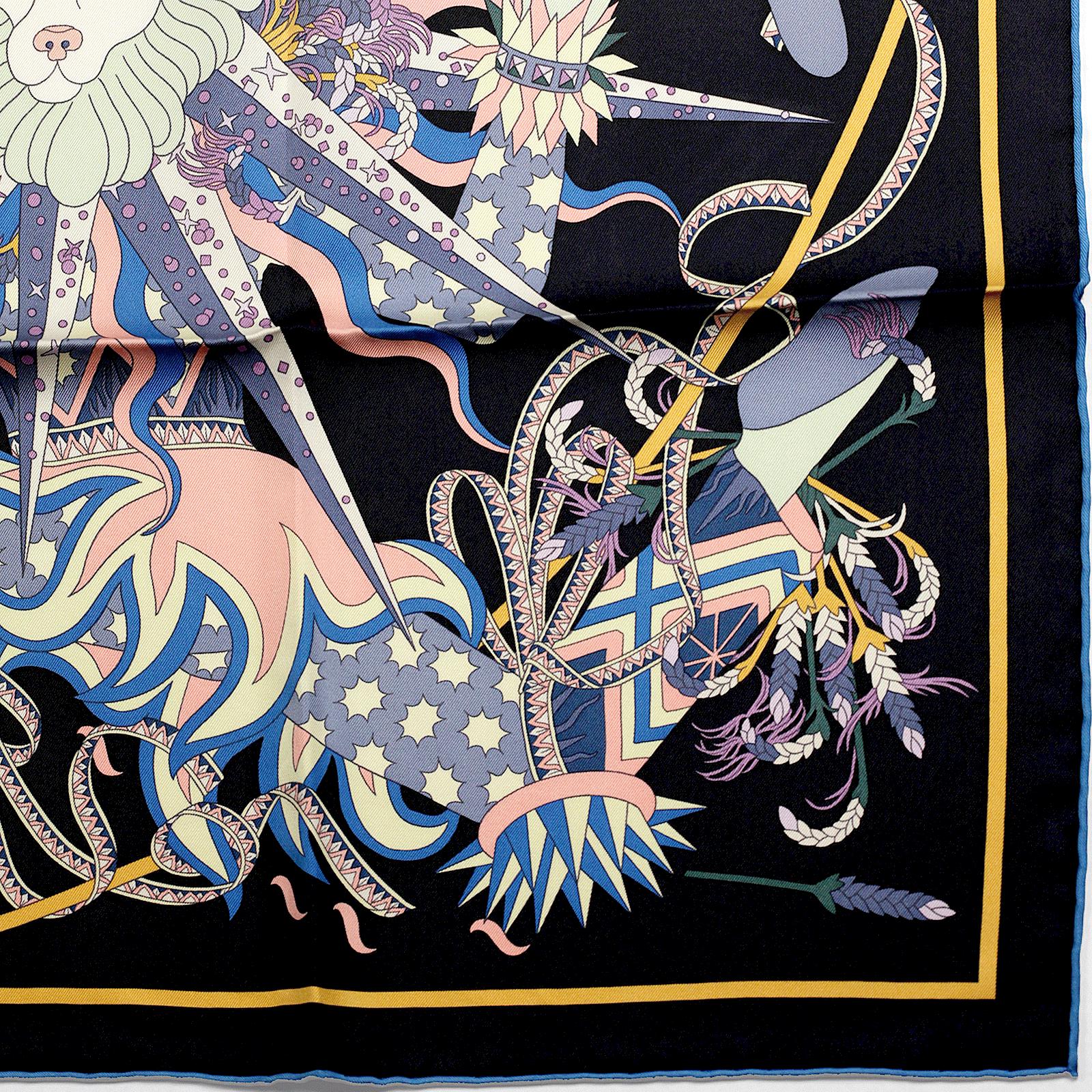 Hermes Scarf "Le Sacre des Saisons" by Pierre Marie 90cm Silk | Carre Foulard