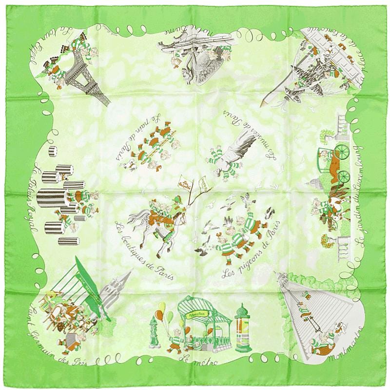 Hermes Scarf "Les Triples" by Nicole Lambert 90cm Silk | Carre Foulard