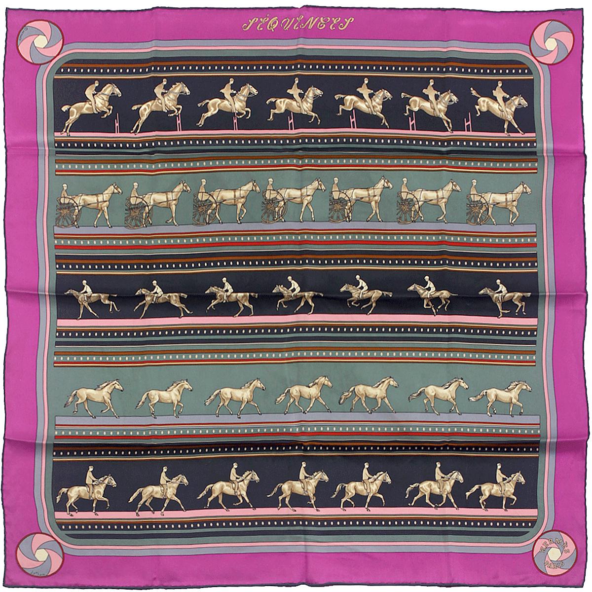 Hermes Scarf "Sequences" by Caty Latham 70cm Silk | Foulard Carre