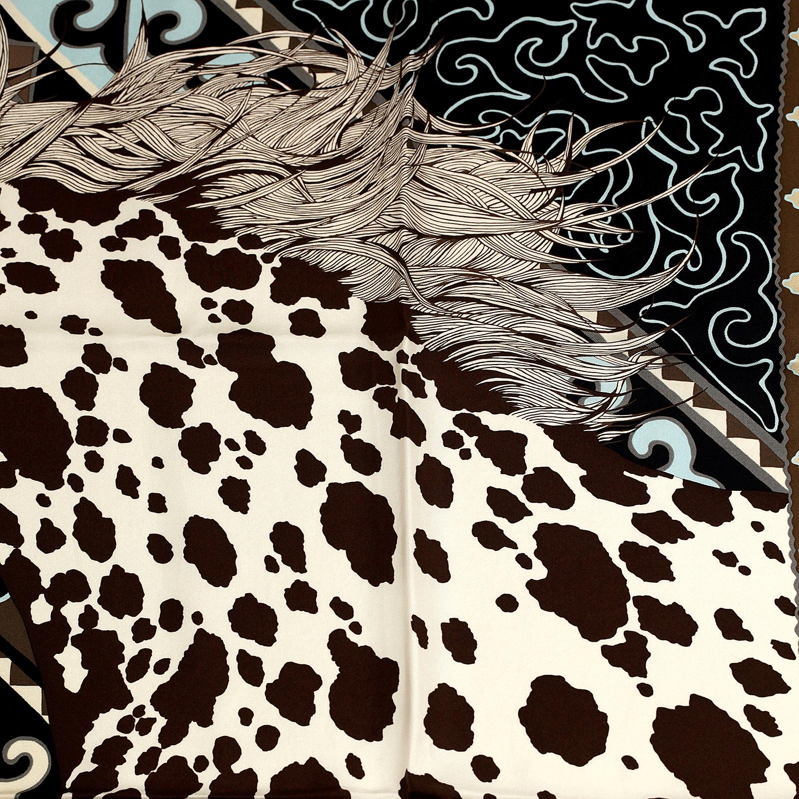 Hermes Scarf "Appaloosa des Steppes" by Alice Shirley 90cm Silk | Carre Foulard