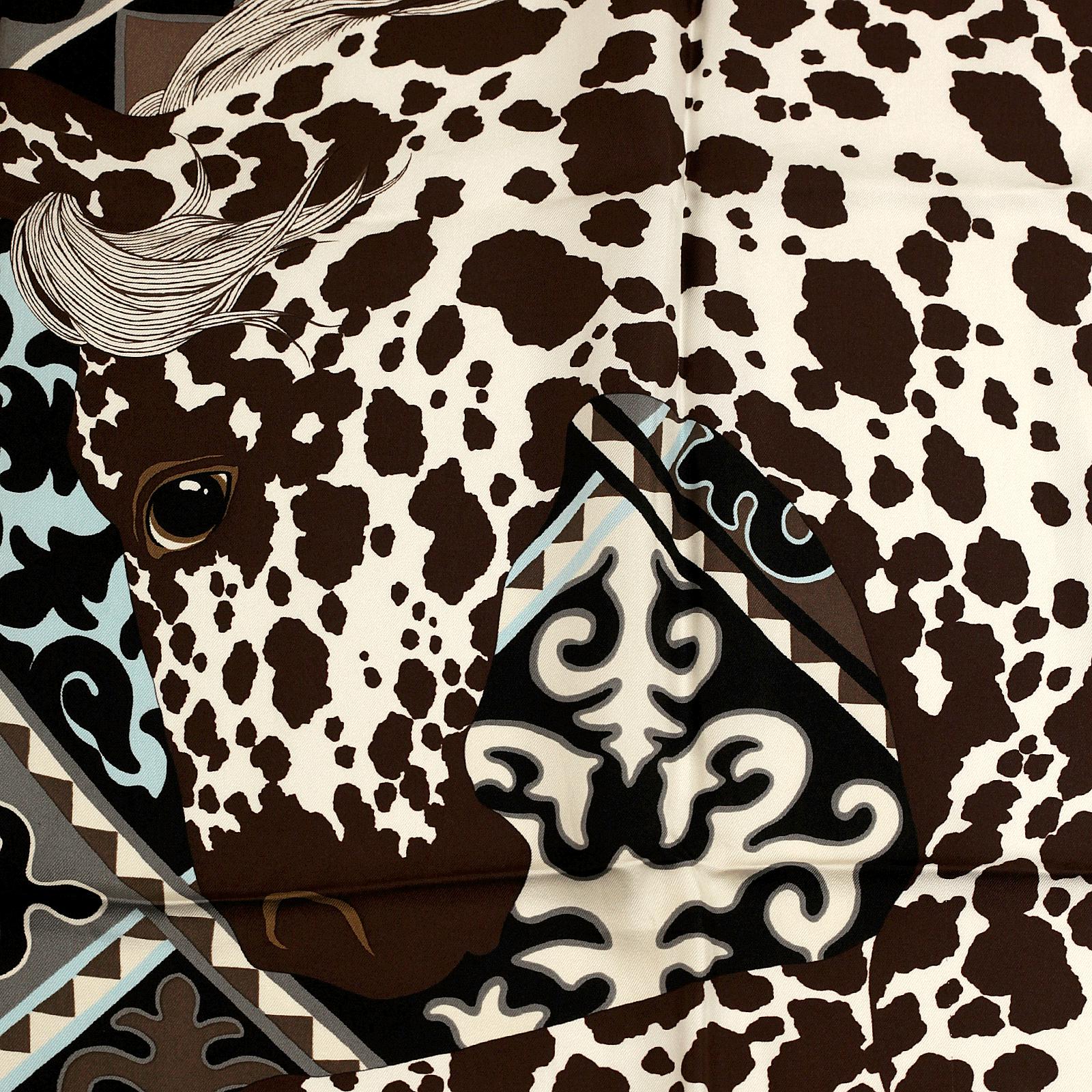 Hermes Scarf "Appaloosa des Steppes" by Alice Shirley 90cm Silk | Carre Foulard