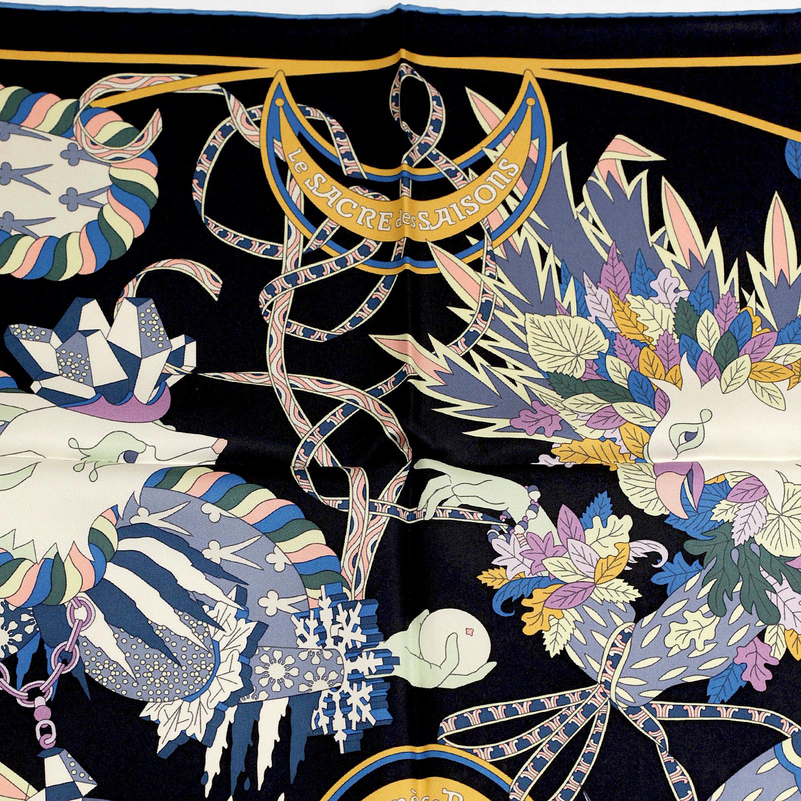 Hermes Scarf "Le Sacre des Saisons" by Pierre Marie 90cm Silk | Carre Foulard