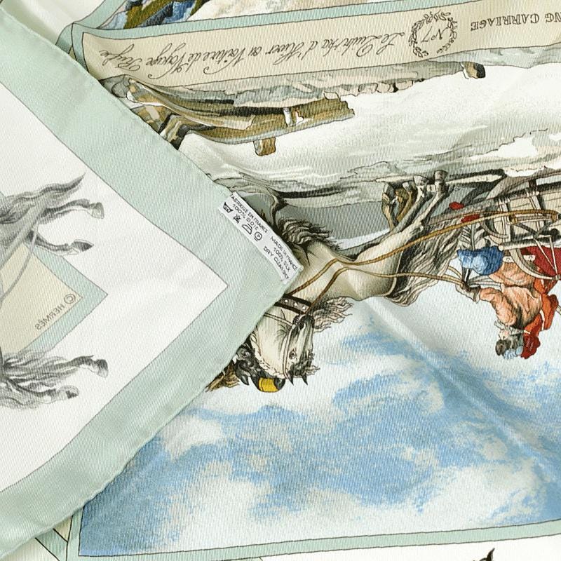 Hermes Scarf "Voyages en Russie" by Loic Dubigeon 90cm Silk | Carre Foulard