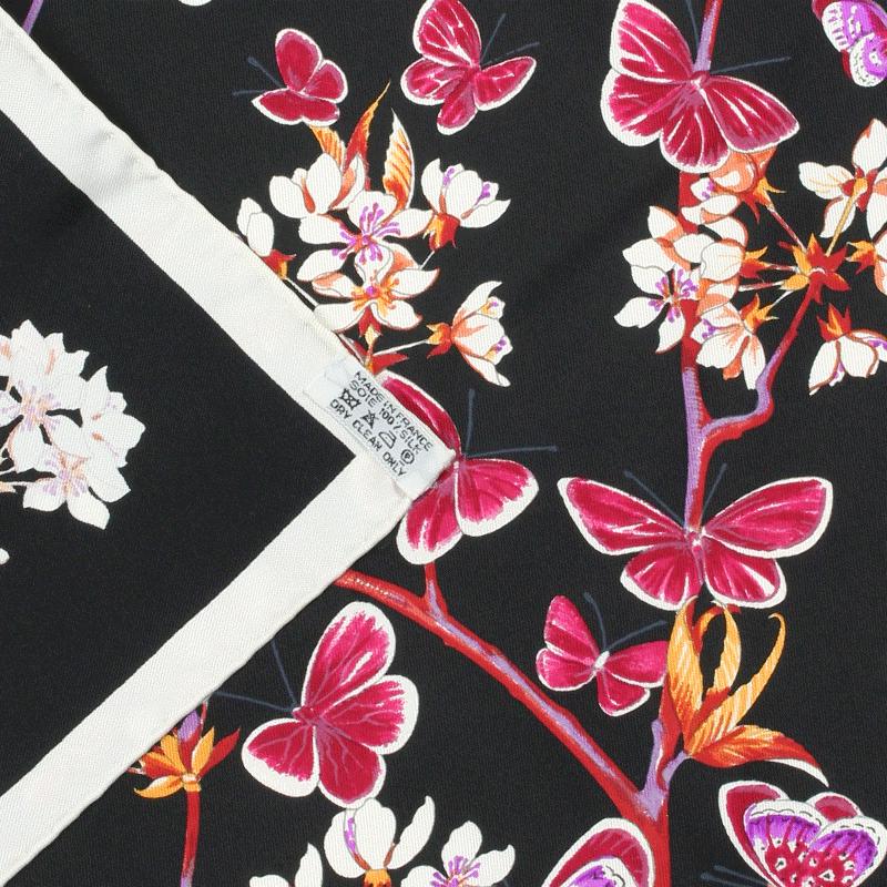 Hermes Scarf "Vol Amoureux des Azures" by Laurence Bourthoumieux 90cm Silk | Carre Foulard