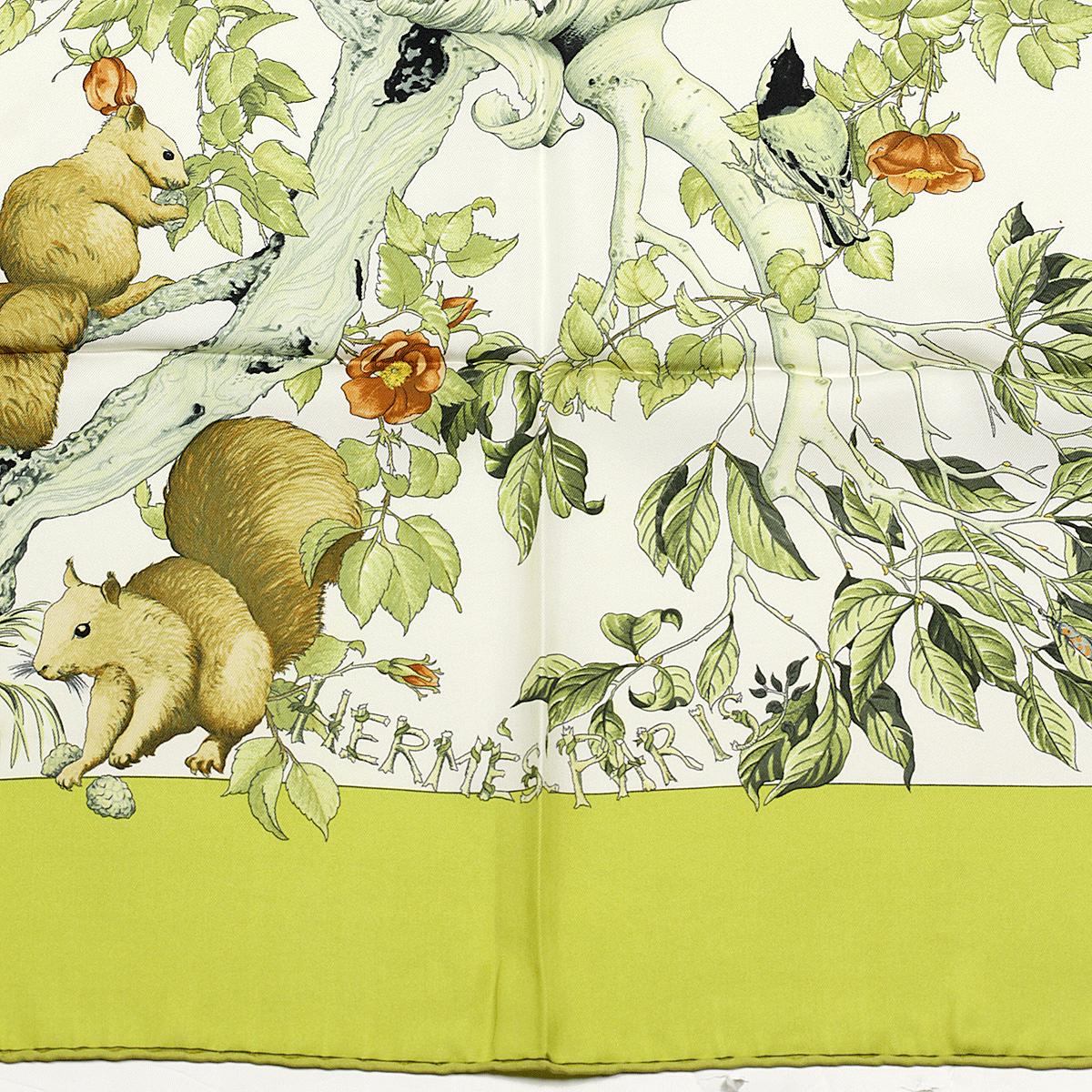 n*様 HERMES エルメス スカーフ AU COEUR DES BOIS 森 Hermes Scarf 