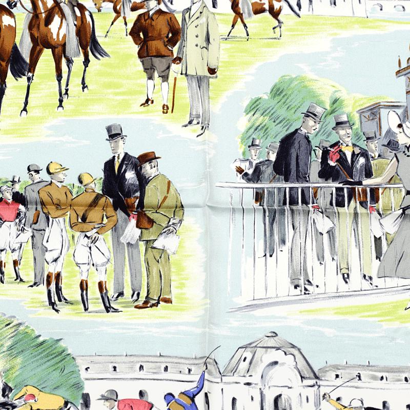 Hermes Scarf "Chantilly" by Maurice Tranchant 90cm Silk | Carre Foulard