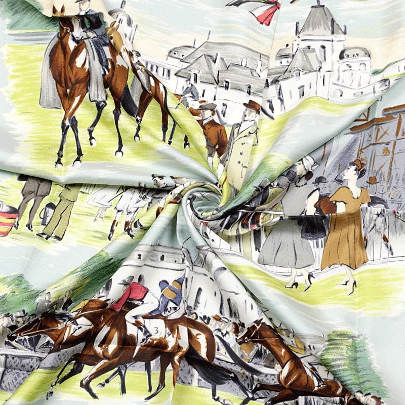 Hermes Scarf "Chantilly" by Maurice Tranchant 90cm Silk | Carre Foulard