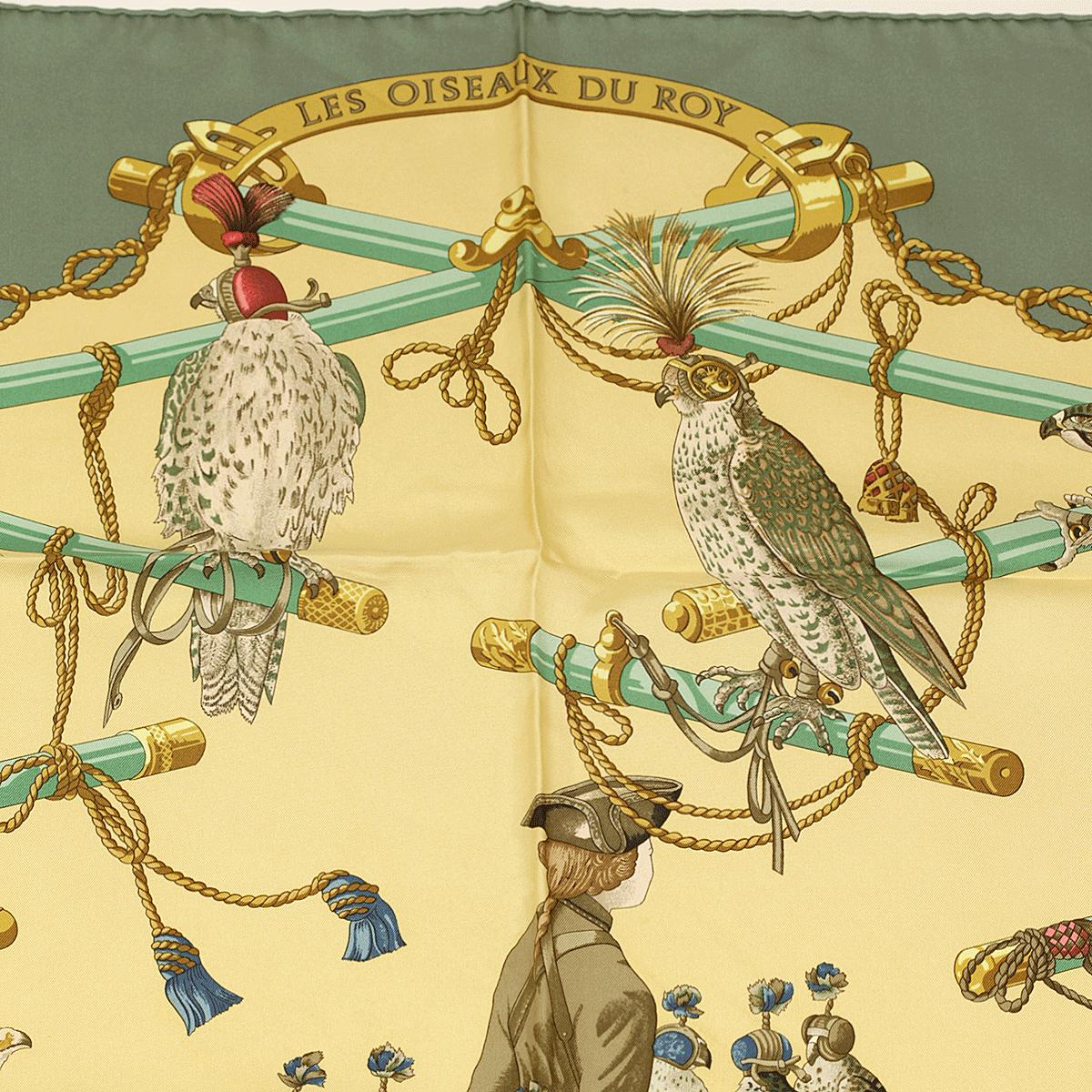 Hermes Scarf "Les Oiseaux du Roy" by Caty Latham 90cm Silk | Carre Foulard