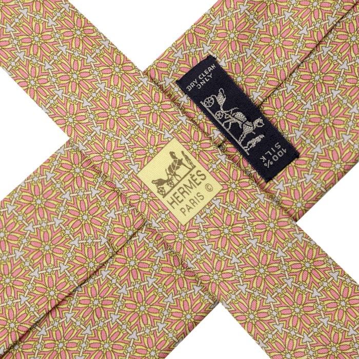 Hermes Men's Silk Tie Geometric Pattern 5126 | Necktie Cravate