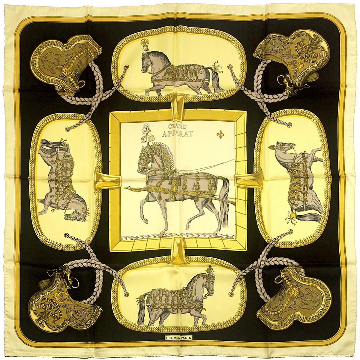 Hermes Scarf "Grand Apparat" by Jacques Eudel 90cm Silk | Carre Foulard