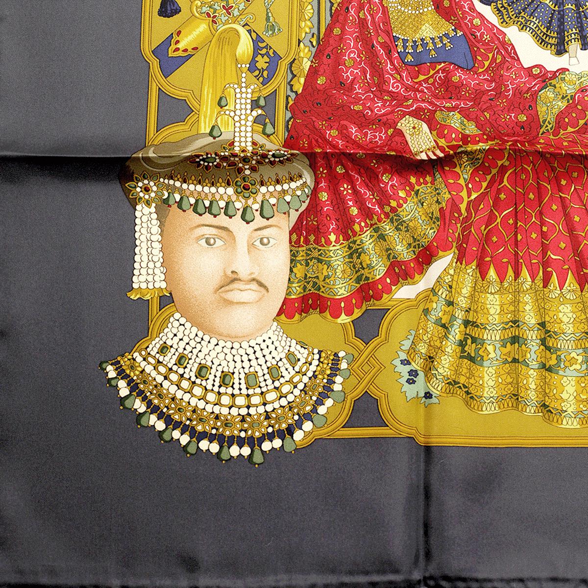 Hermes Scarf "Splendeur des Maharajas" by Catherine Baschet 90cm Silk | Foulard Carre
