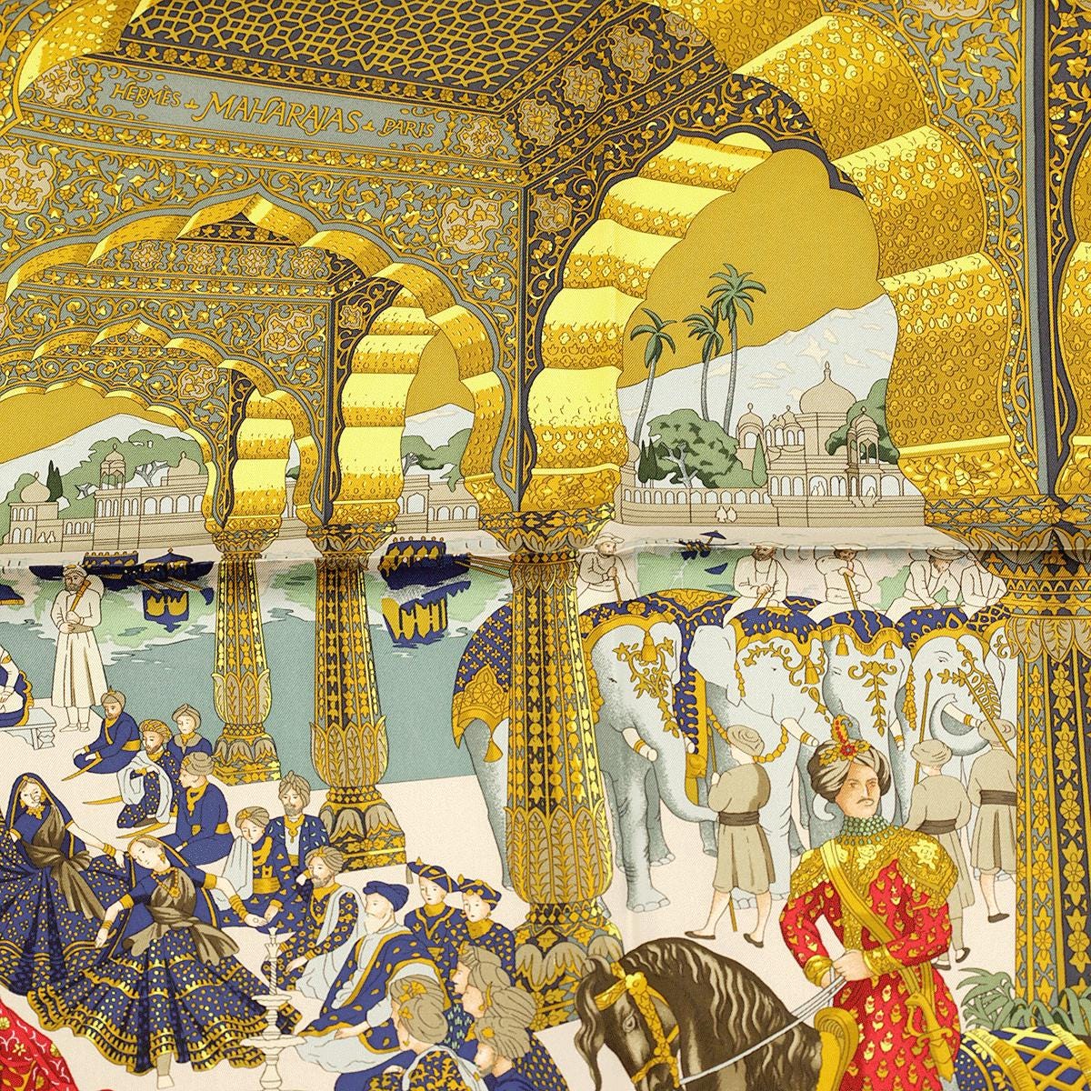 Hermes Scarf "Splendeur des Maharajas" by Catherine Baschet 90cm Silk | Foulard Carre