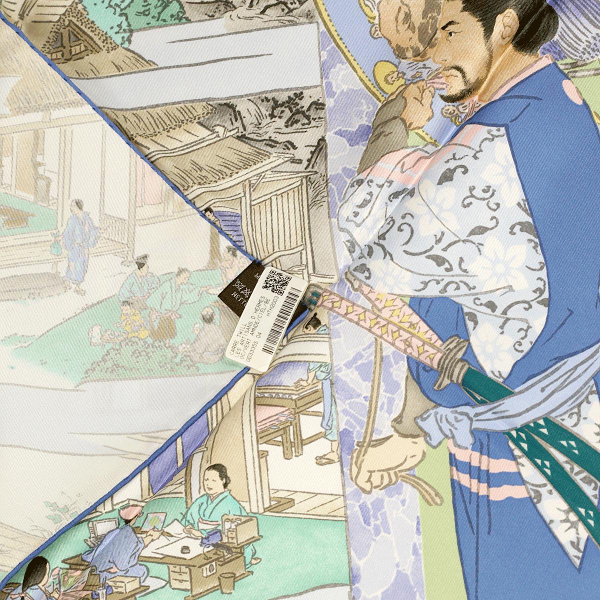 Hermes Scarf "Artisans d'Hermes" by Akira Yamaguchi 90cm Silk | Carre Foulard