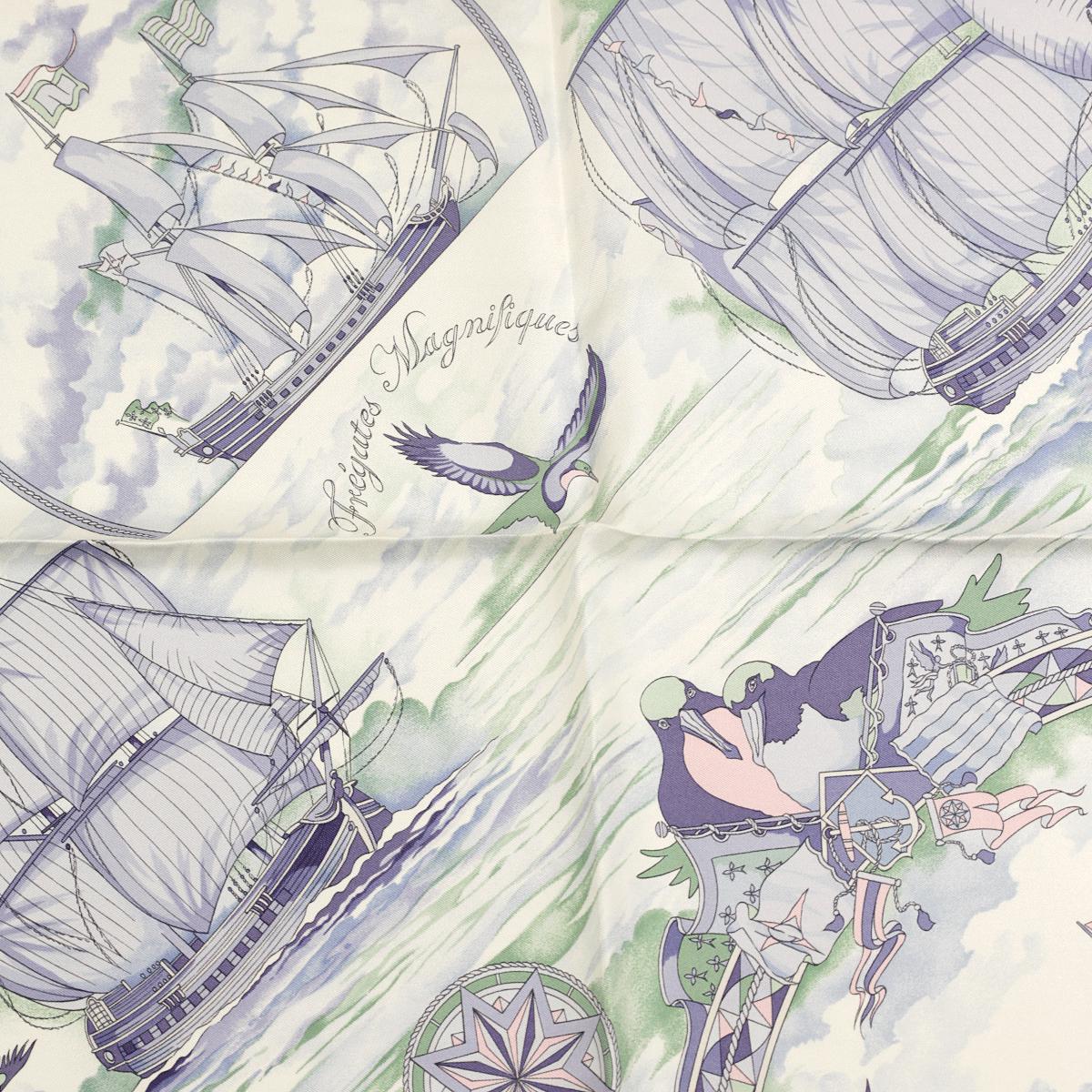 Hermes Scarf "Fregates Magnifiques" by Dominik Jarlegant 90cm Silk | Carre Foulard