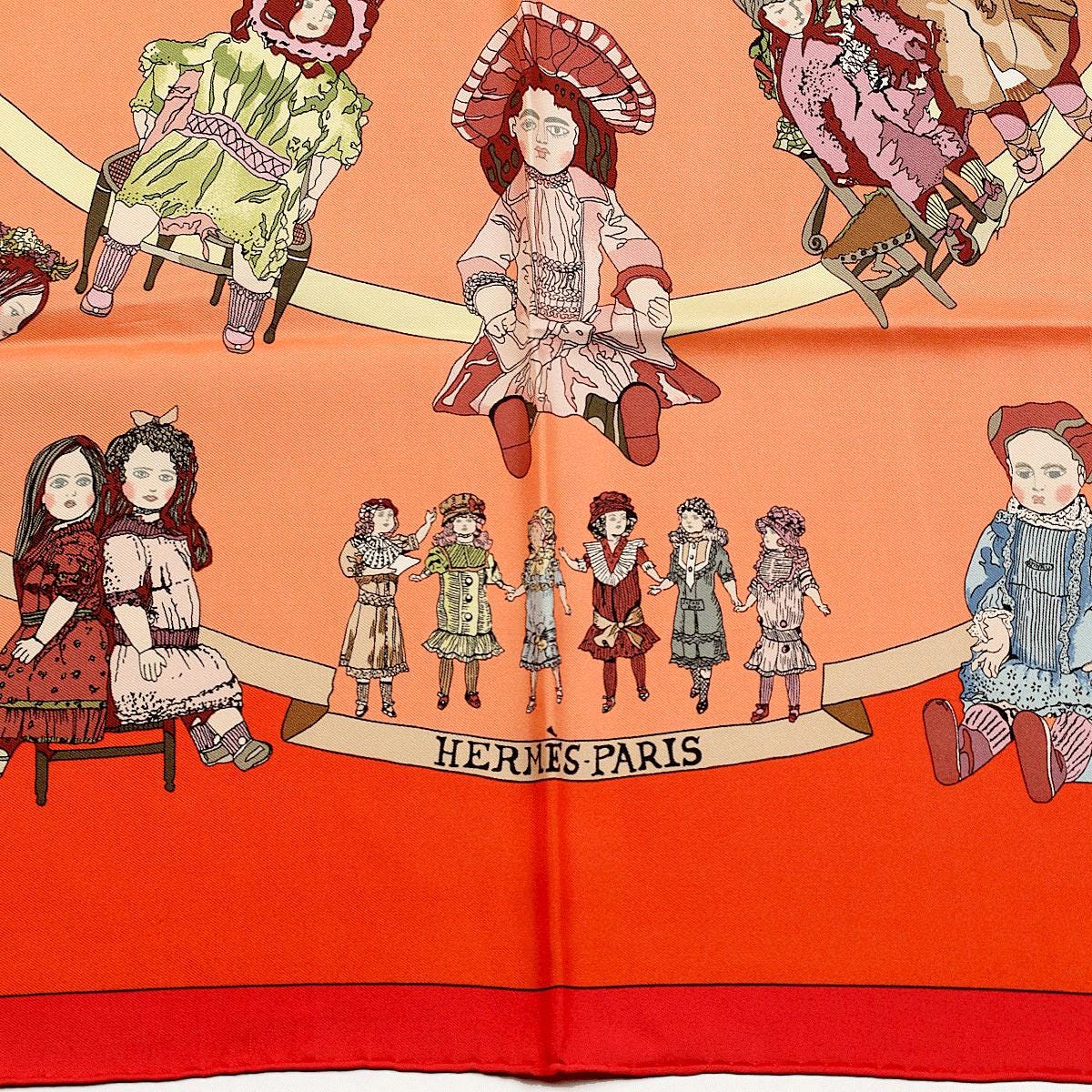 Hermes Scarf "Hello Dolly" by Loic Dubigeon 90cm Silk | Carre Foulard