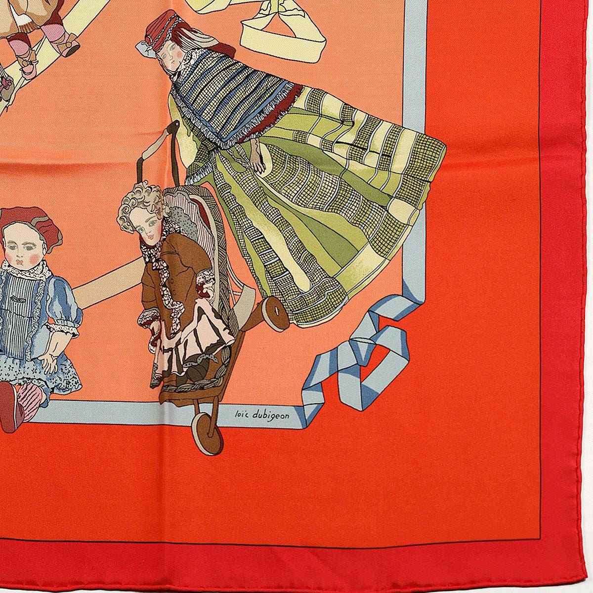 Hermes Scarf "Hello Dolly" by Loic Dubigeon 90cm Silk | Carre Foulard
