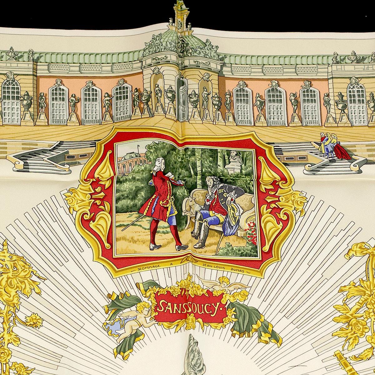 Hermes Scarf "Sanssoucy" by Loic Dubigeon 90cm Silk | Carre