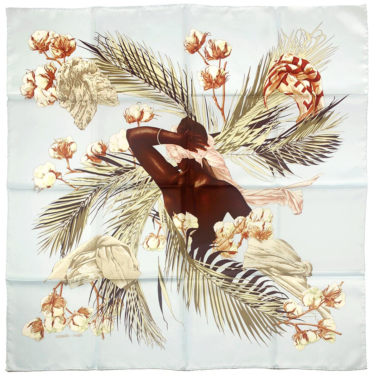 Hermes Scarf "Turbans des Reines" by Michelle Szabo 90cm Silk | Carre Foulard