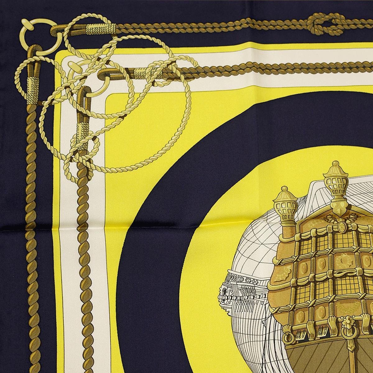 Hermes Scarf "Chateaux d'Arriere" by Julia Abadie 90cm Silk | Foulard Carre