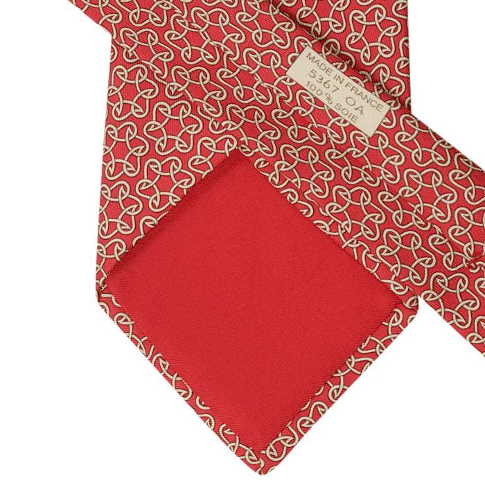 Hermes Men's Silk Tie Geometric Pattern 5367 | Necktie Cravate