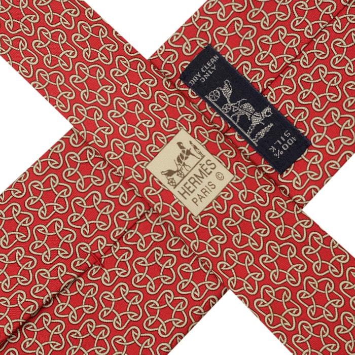 Hermes Men's Silk Tie Geometric Pattern 5367 | Necktie Cravate