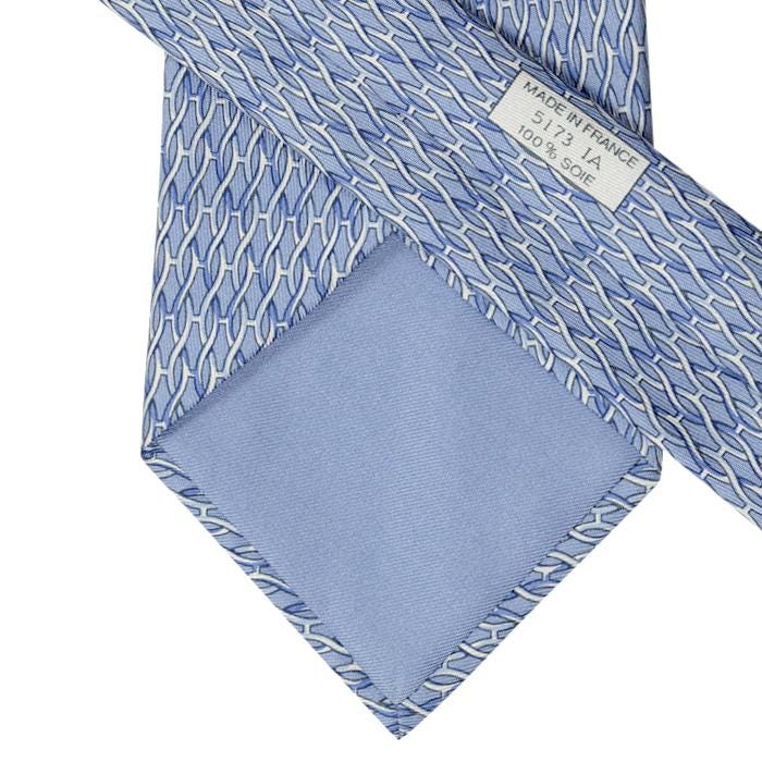Hermes Men's Silk Tie H Geometric Pattern 5173 | Necktie Cravate