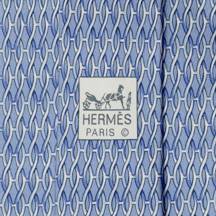 Hermes Men's Silk Tie H Geometric Pattern 5173 | Necktie Cravate