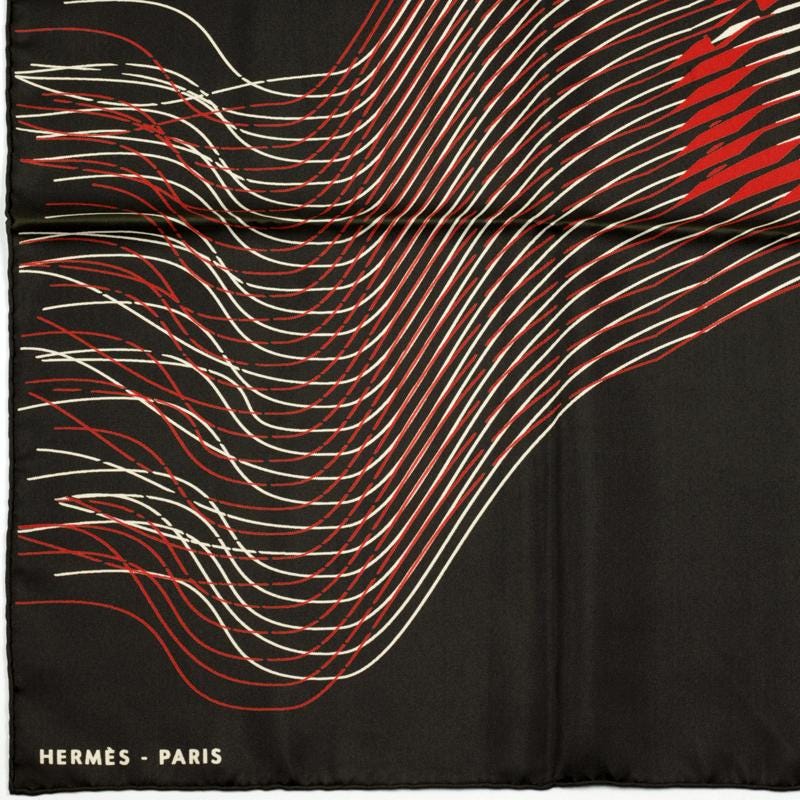 Hermes Scarf "H Cinetique" by Bali Barret 90cm Silk | Carre Foulard