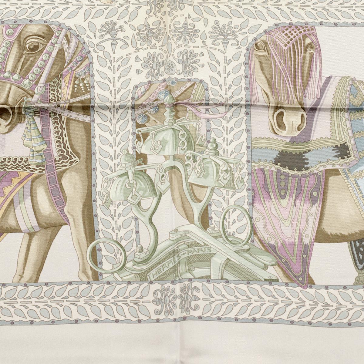 Hermes Scarf "Danse du Cheval Marwari" by Annie Faivre 90cm Silk | Carre Foulard