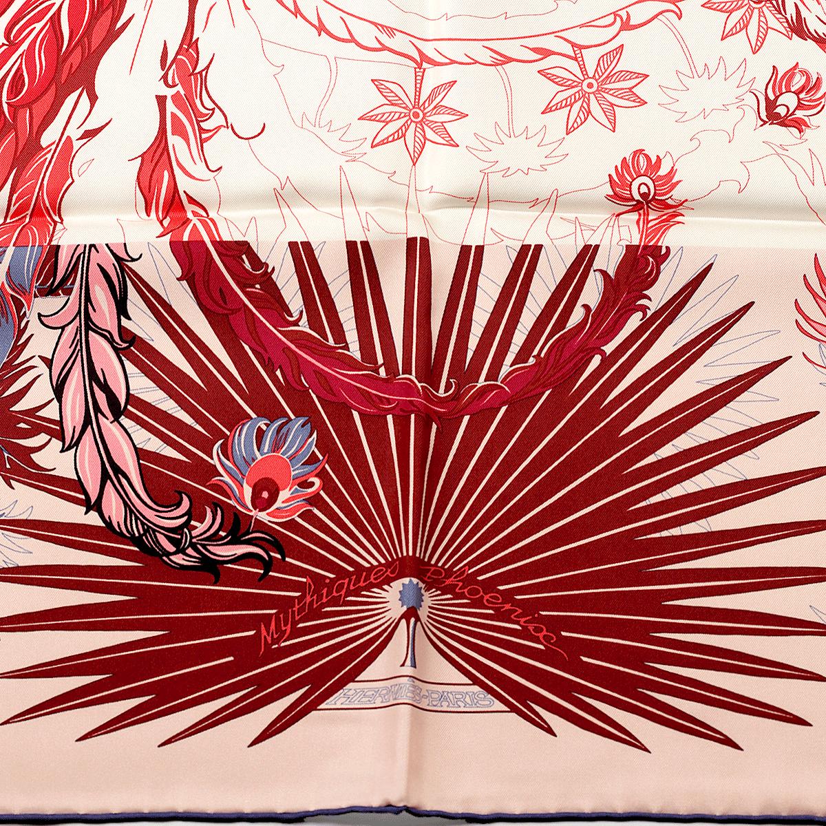 Hermes Scarf "Mythiques Phoenix" by Laurence Bourthoumieux 90cm Silk | Carre Foulard
