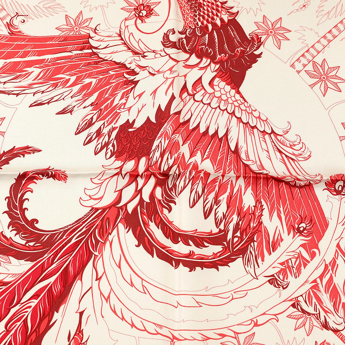 Hermes Scarf "Mythiques Phoenix" by Laurence Bourthoumieux 90cm Silk | Carre Foulard