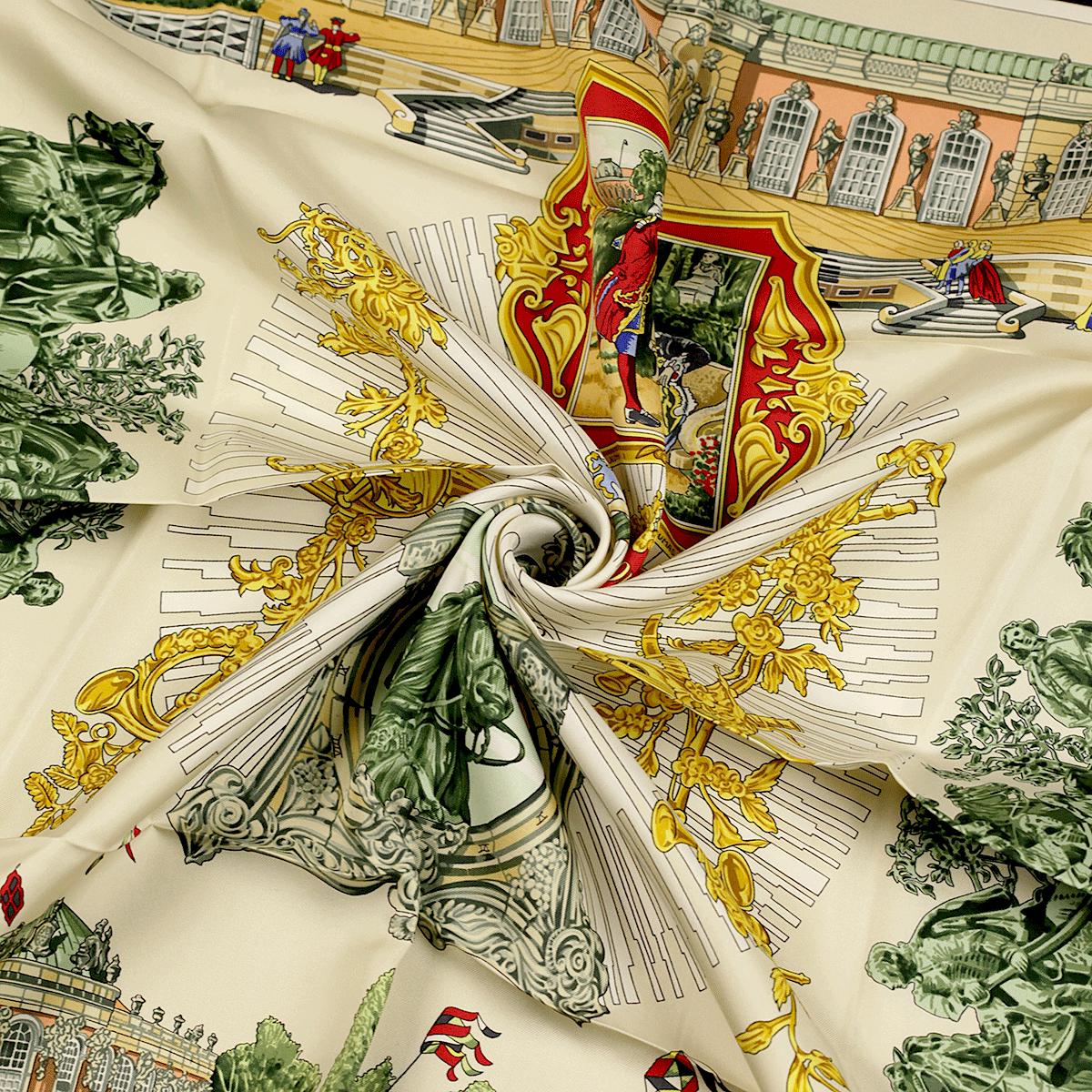 Hermes Scarf "Sanssoucy" by Loic Dubigeon 90cm Silk | Carre