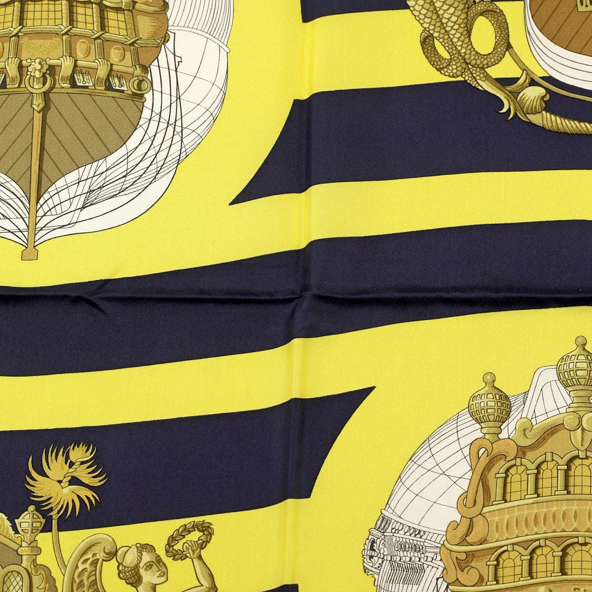 Hermes Scarf "Chateaux d'Arriere" by Julia Abadie 90cm Silk | Foulard Carre