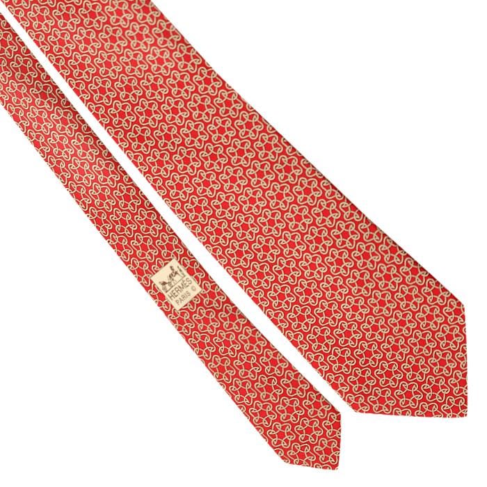 Hermes Men's Silk Tie Geometric Pattern 5367 | Necktie Cravate