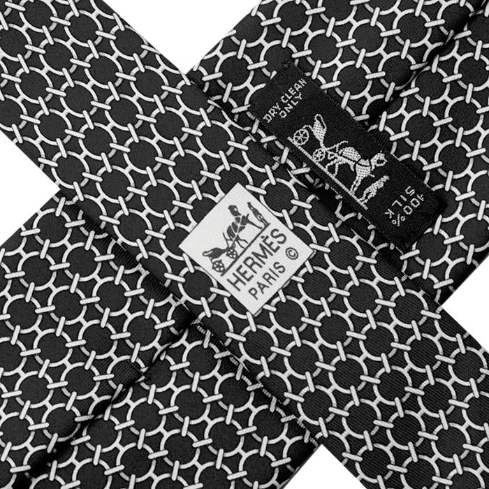 Hermes Men's Silk Tie Geometric Pattern 5171 | Necktie Cravate