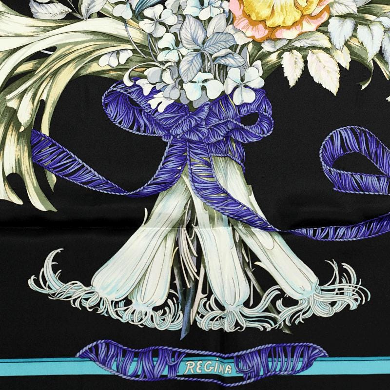 Hermes Scarf "Regina" by Leila Menchari 90cm Silk | Carre Foulard