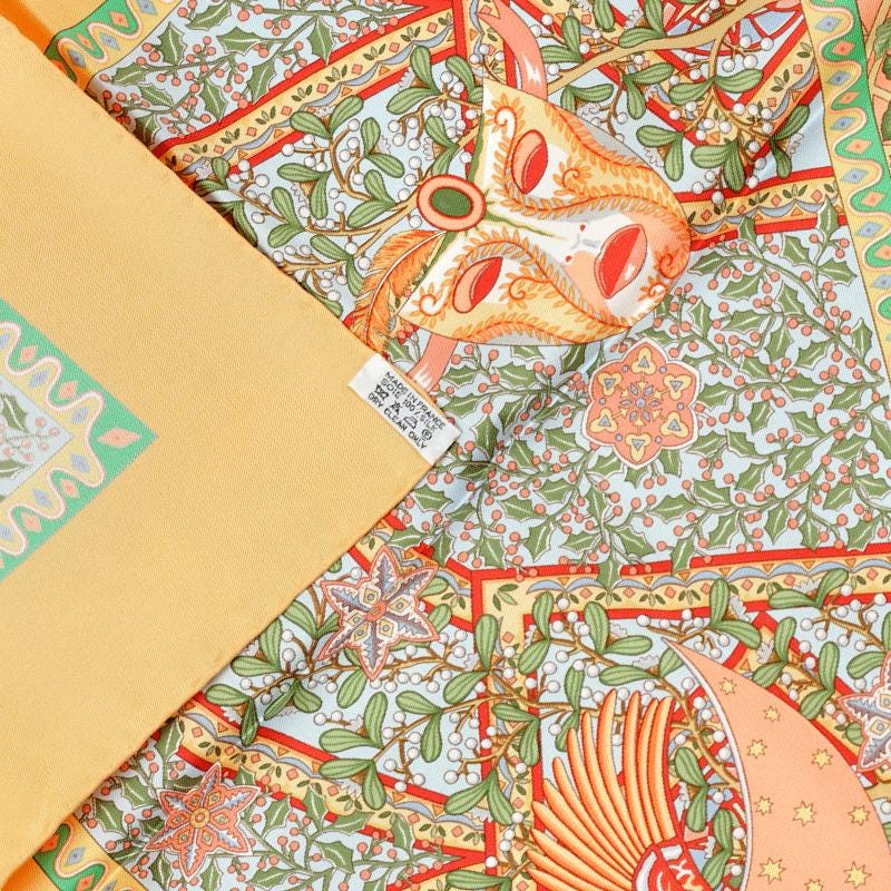Hermes Scarf "Axis Mundi" by Christine Henry Vintage 90cm Silk | Foulard Carre