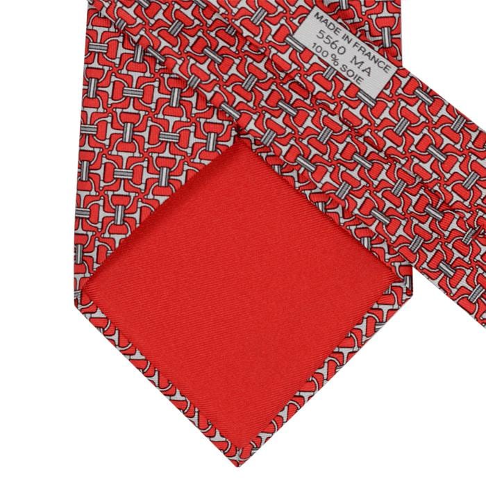 Hermes Men's Silk Tie Equestrian Stirrups Pattern 5560 | Necktie Cravate