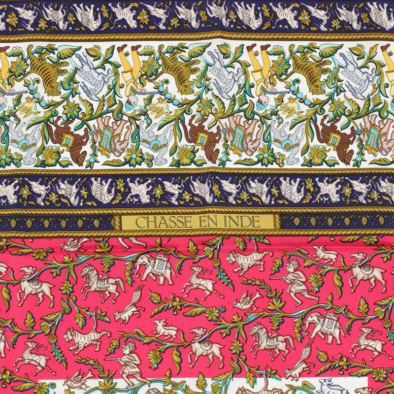 Hermes Scarf "Chasse en Inde" by Michel Duchene 90cm Silk | Carre Foulard