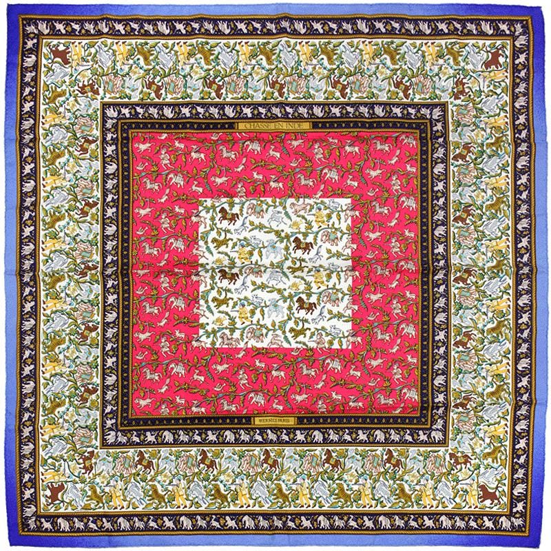 Hermes Scarf "Chasse en Inde" by Michel Duchene 90cm Silk | Carre Foulard