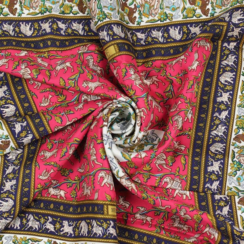 Hermes Scarf "Chasse en Inde" by Michel Duchene 90cm Silk | Carre Foulard